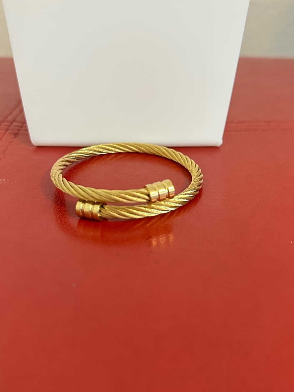 Target Gold-Tone Twisted Cable Cuff Bracelet
